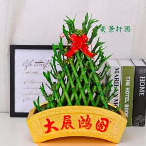 八层金字塔(大展鸿图瓷盆)高约0.3-0.4m